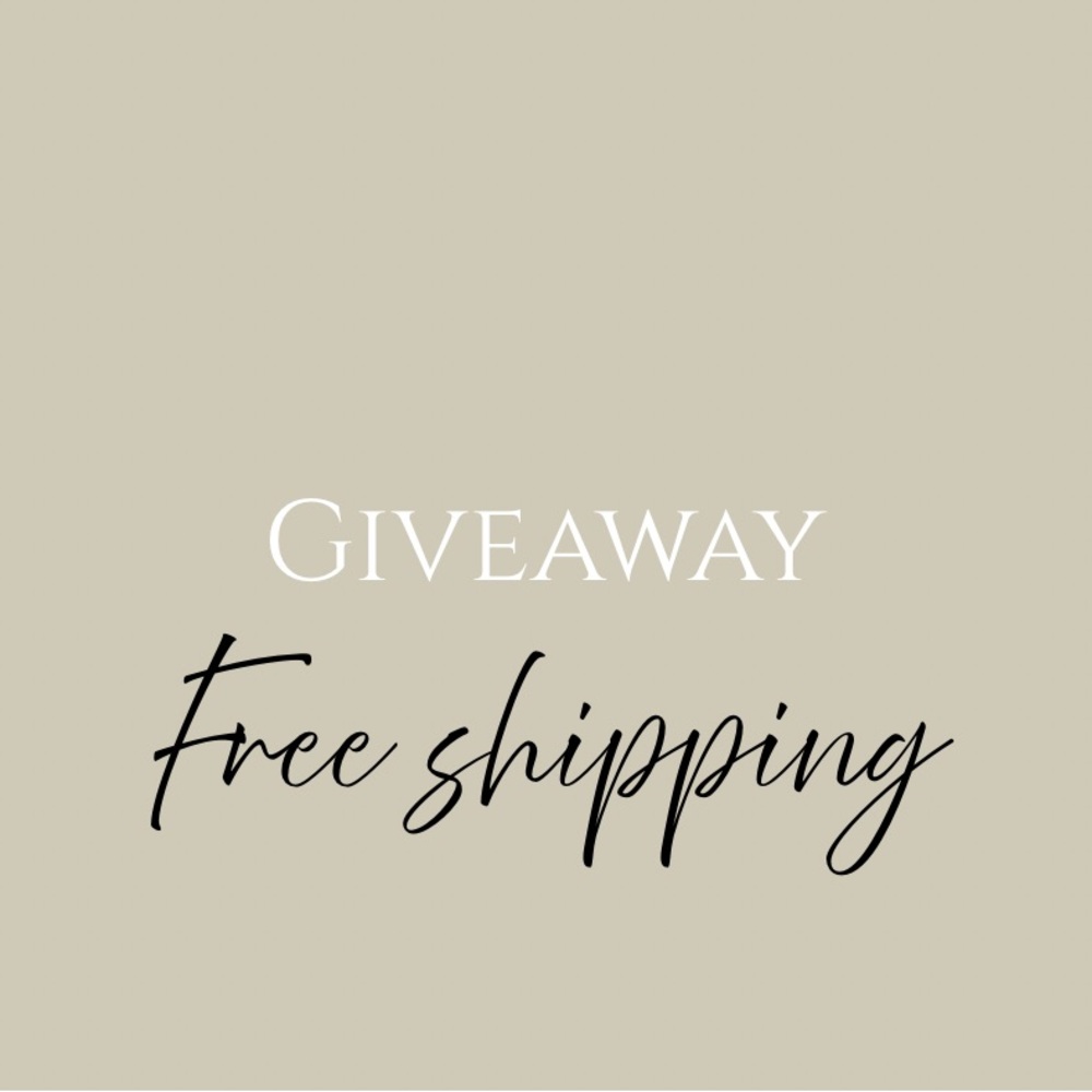 Beige Giveaway Free Shipping Graphic